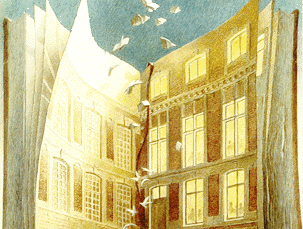 Projecto premiado no concurso para a construção da biblioteca de Alta-Plana", in François Schuiten e Benois Peters, Le Guide des Cités,Paris, Ed. Castreman, 1996, p.39